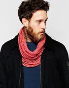 Selected Homme Lightweight Infinity Scarf - Red