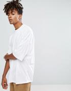 Asos Super Oversized T-shirt With Seam At Yoke - White