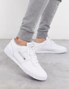Reebok Workout Low Sneakers In Cream-white