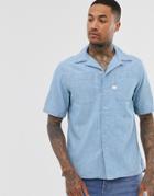 G-star Kinec Organic Cotton Short Sleeve Chambray Shirt In Blue - Blue