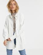 Moon River Belted Cored Utility Jacket-cream