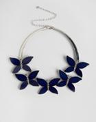 Oasis Butterfly Collar Necklace - Black