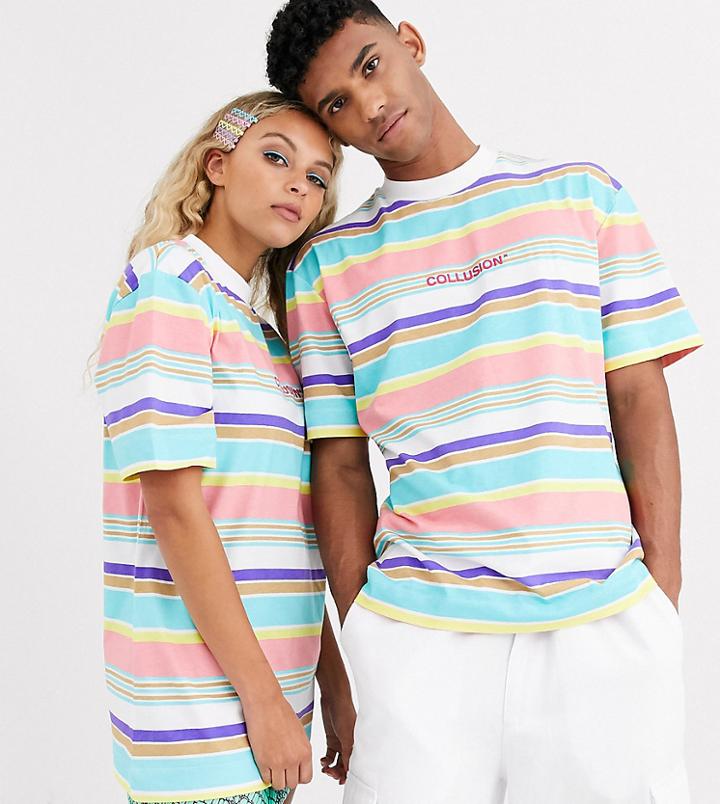 Collusion Unisex Stripe T-shirt