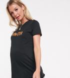 Asos Design Maternity Halloween T-shirt With Mom-ster Motif
