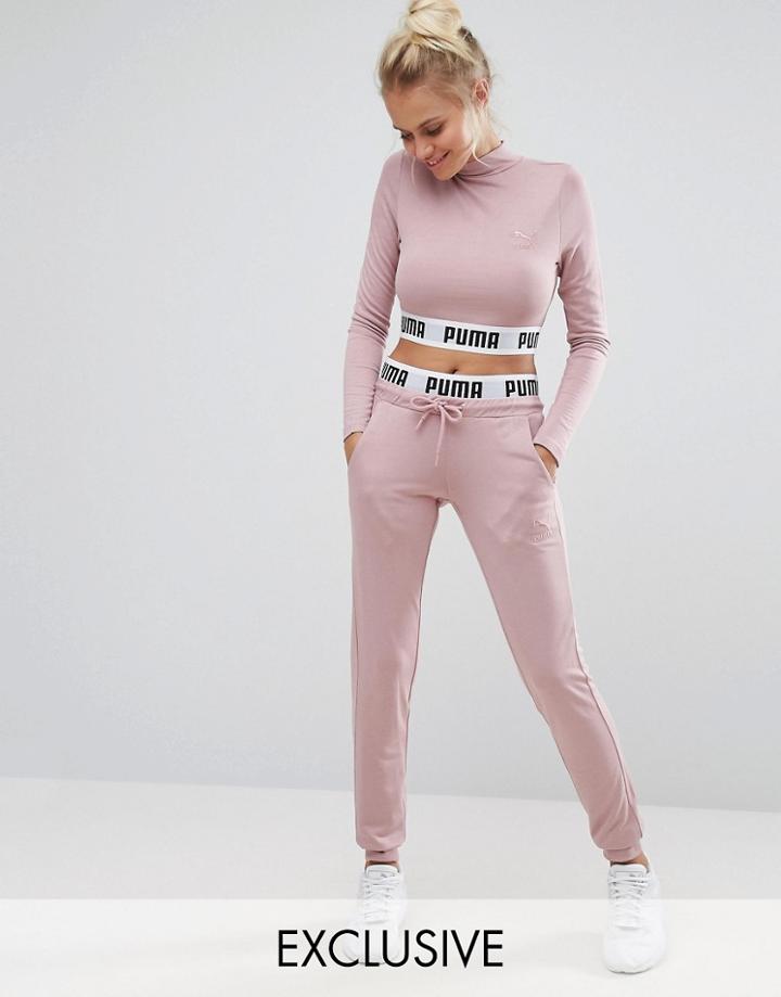 Puma Exclusive To Asos Sweat Pants Co Ord - Pink
