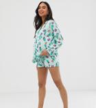 Asos Design Maternity Cactus Pyjama Short Set In 100% Modal - Multi