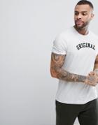 Brave Soul Slogan T-shirt - Gray