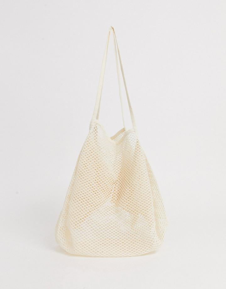 Asos Design String Shopper - Cream