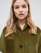 Asos White Corduroy Two-piece Shirt-green