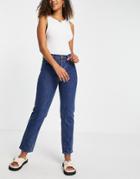 Mango Slim Leg Jeans In Blue-blues
