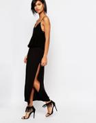 Vero Moda Maxi Skirt With Side Split - Black