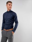 Selected Homme Slim Fit Easy Iron Smart Shirt In Navy - Navy