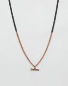 Icon Brand Link Chain Necklace In Black - Black