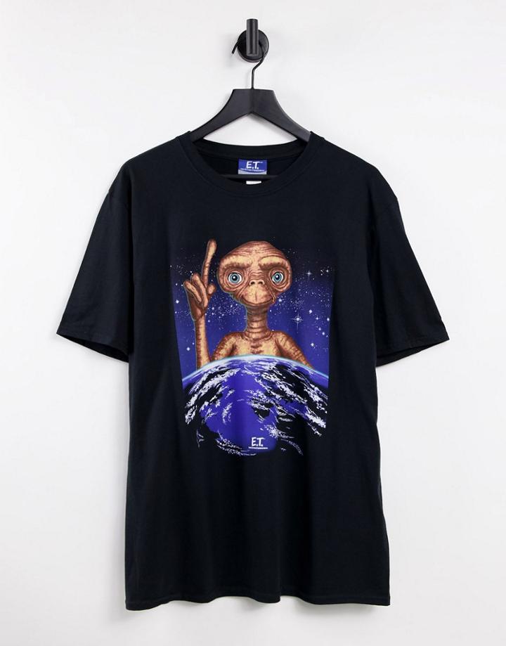 E.t Pointing Up Oversized T-shirt In Black