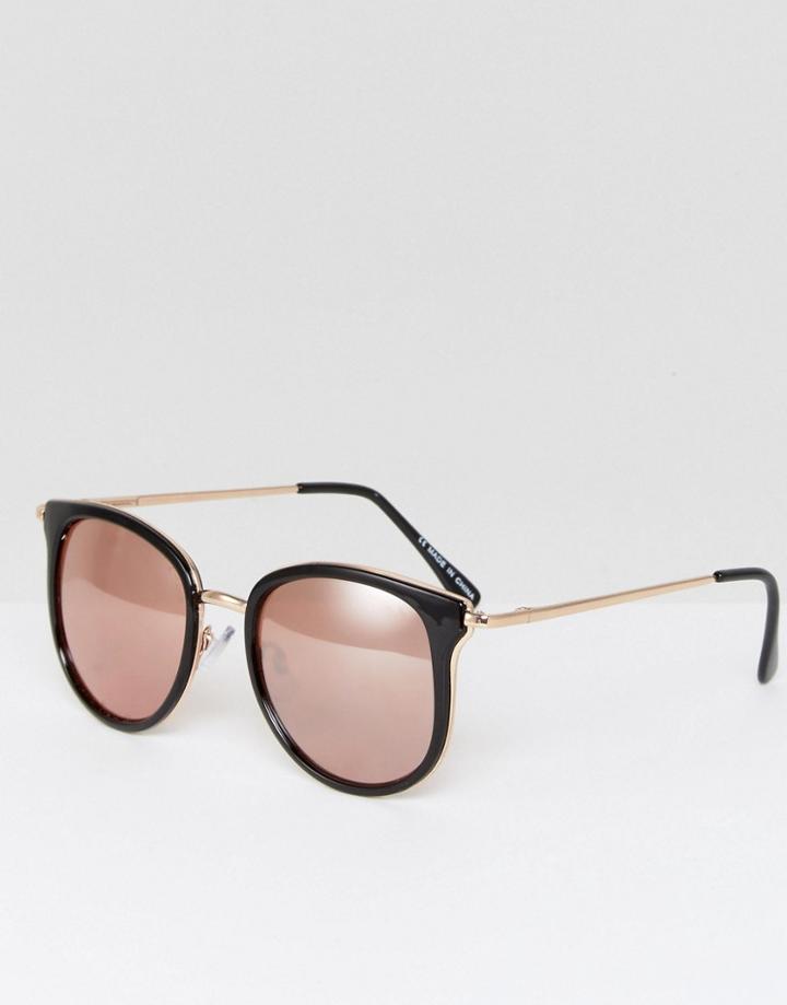 Prettylittlething Black Rimmed Sunglasses - Black