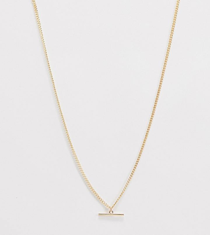 Designb T Bar Chain Necklace In Gold Exclusive To Asos - Gold