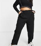 Asos Design Curve Soft Slouchy Mom Pants In Black
