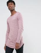 Illusive London Long Line Long Sleeve T-shirt - Stone