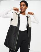 Only Contrast Sherpa Vest In Sand-neutral
