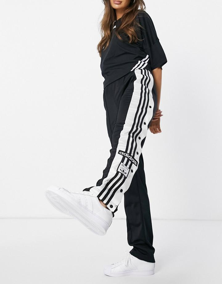 Adidas Originals Adicolor Side Logo Track Pants In Black