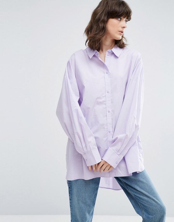 Weekday Oversize Shirt - Purple