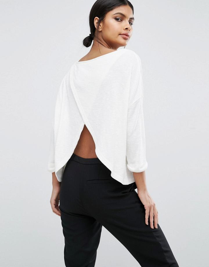 Y.a.s Lounge Mikayla 3/4 Top - White