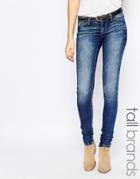 Noisy May Tall Even Slim Waistband Jeans - Blue