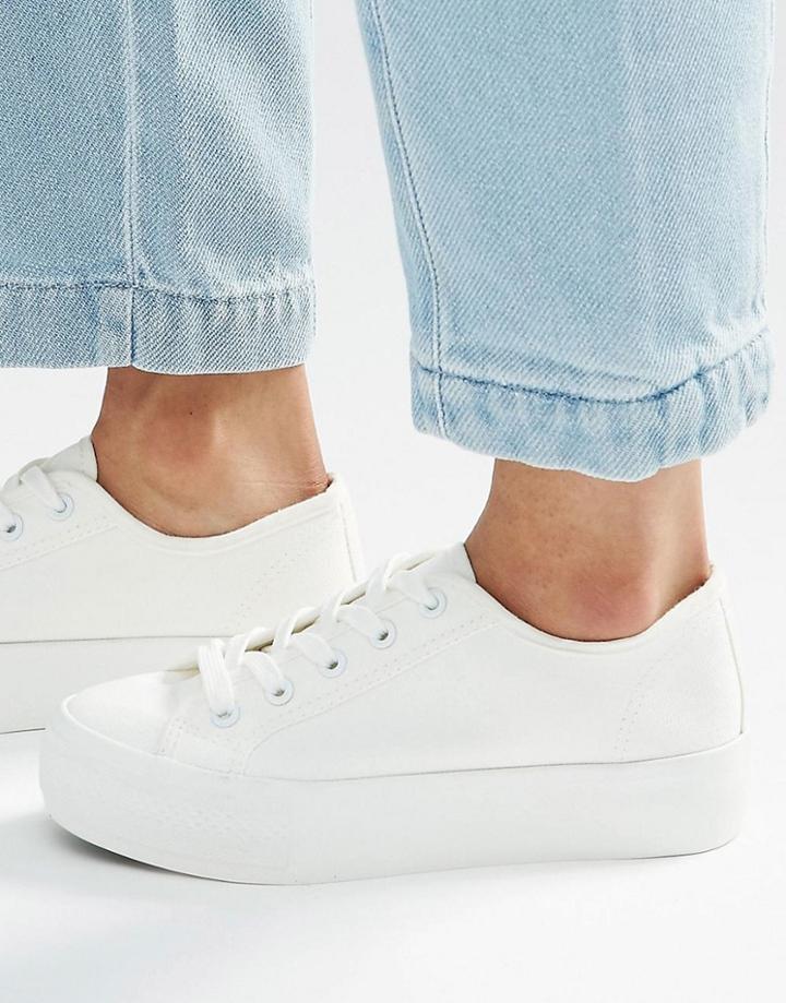 New Look Flatform Sneaker - White