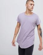 G-star Vontoni Long Line T-shirt In Lilac - Purple