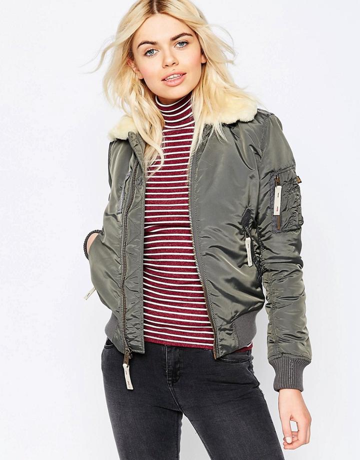 Alpha Industries Injector Iii Bomber Jacket - Gray