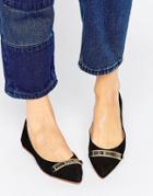 Love Moschino Pointed Ballet Flats - Black