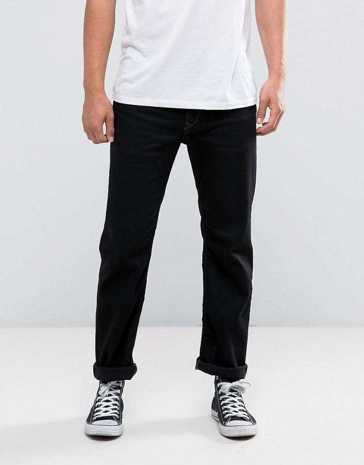 Diesel Waykee 0886z Straight Fit Jeans In Black - Black