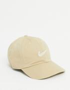 Nike H86 Swoosh Washed Cap In Sand-neutral