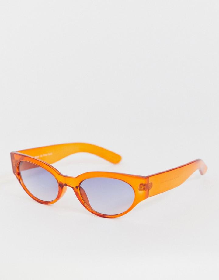 Aj Morgan Round Sunglasses In Orange