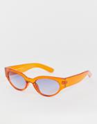 Aj Morgan Round Sunglasses In Orange