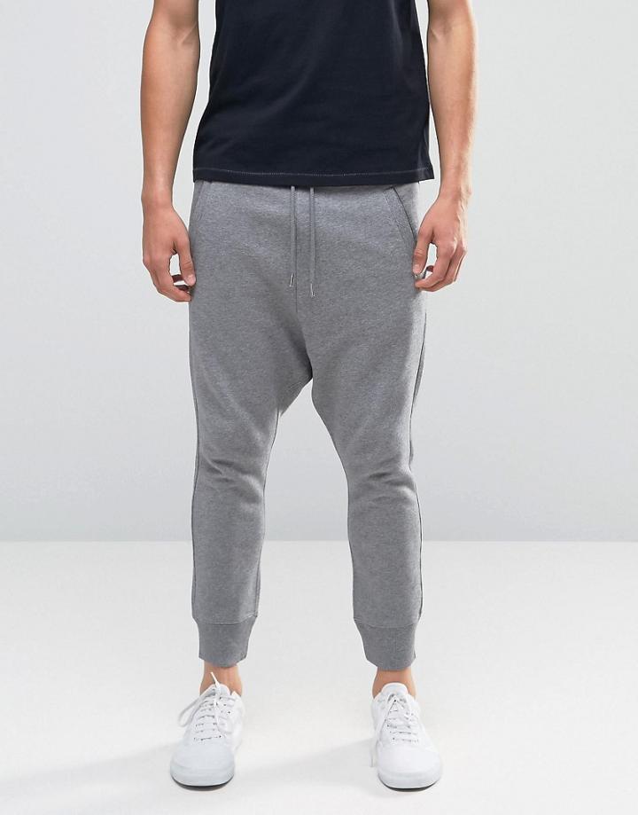 Diesel P-tam Sweat Pants Drop Crotch - Gray