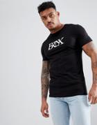 Asos Design Muscle T-shirt With Bronx Print - Black