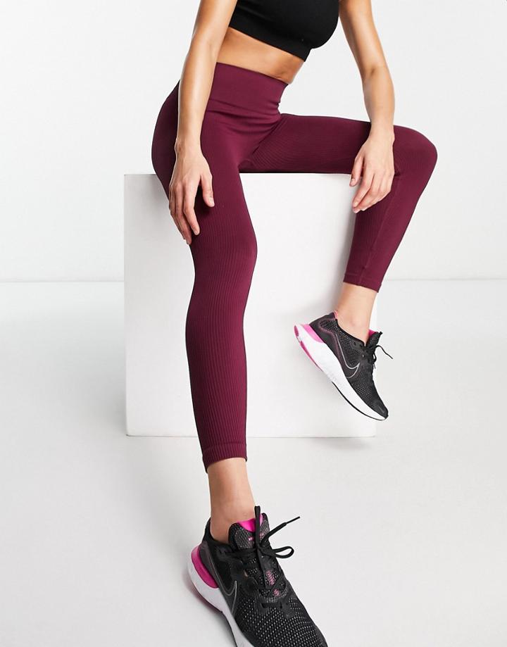 Hoxton Haus Seamless Gym Leggings In Deep Purple