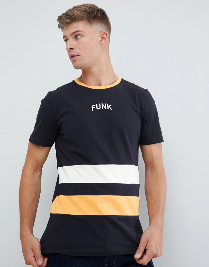 Produkt T-shirt With Sport Stripe - Navy