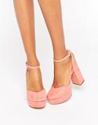 Aldo Shery Ankle Strap Platform Heeled Shoes - Pink