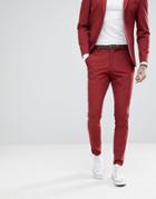 Selected Homme Super Skinny Suit Pants - Red