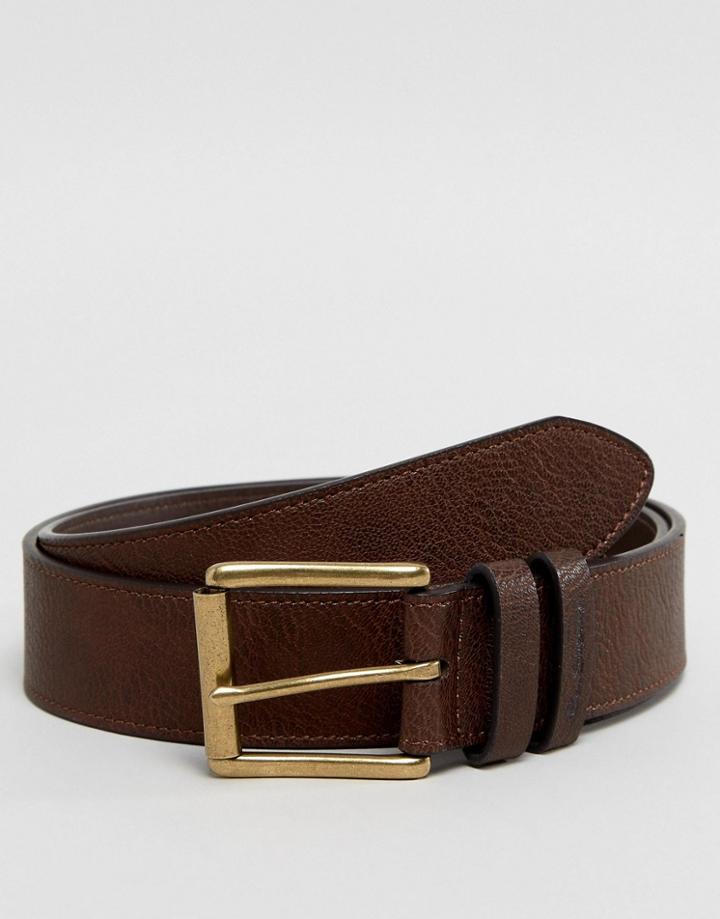 Ben Sherman Casual Belt In Brown - Black