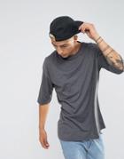Asos Oversized T-shirt With Crew Neck - Gray