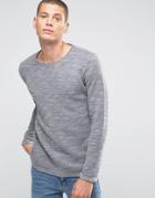 Selected Homme Woven Reverse Slub Sweat - Gray