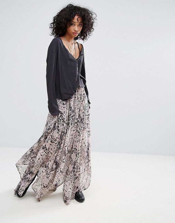Religion Maxi Skirt In Animal Print - Multi