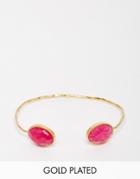 Taara Jewelry 22k Gold Plated Bracelet - Padparadscha