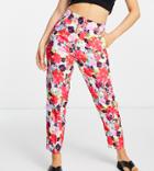Liquorish Petite Set Pants In Floral Print-multi