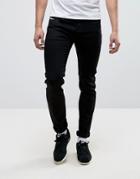 Diesel Sleenker 0886z Skinny Fit Jeans In Black - Black