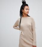 Mango Sweater Dress Ribbed-brown