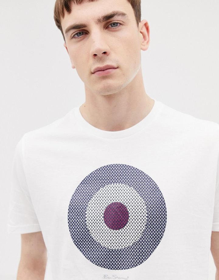 Ben Sherman Check Target T-shirt - White